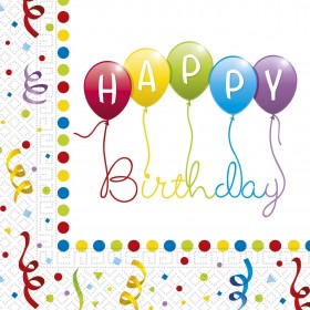 Salvetes HAPPY BIRTHDAY 33 cm 20.gab
