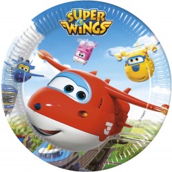 8 бумажных тарелок  23 см SUPER WINGS
