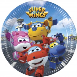 8 бумажных тарелок  20 см SUPER WINGS