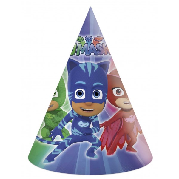 6 cepures  PJ MASKS ENTERTAINMENT  svētku atribūtika