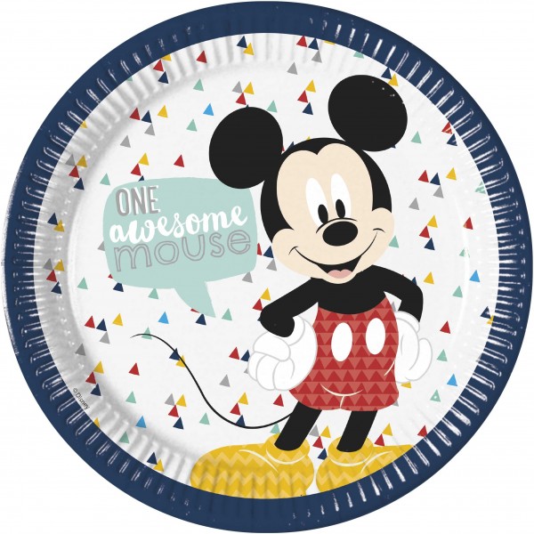 8 бумажных тарелок  23 см DISNEY MICKEY