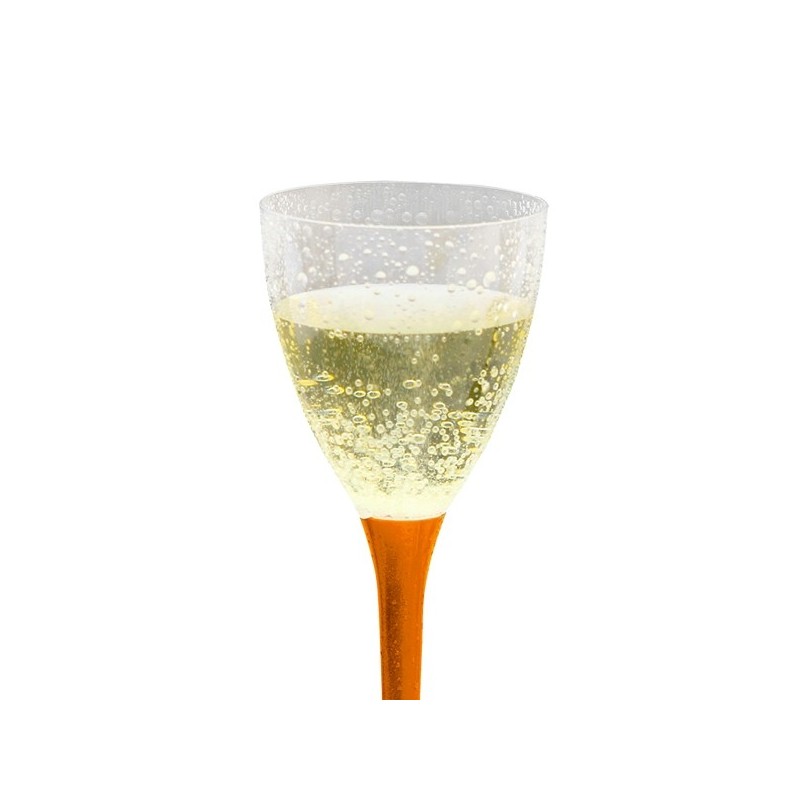 Vīna vai šampanieša glāze ar maināmu kājiņu (pasūta atsevišķi). Plastikāta, caurspīdīga 140 ml. .