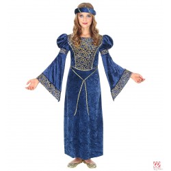 Renesanses dāmas kostīms (kleita, galvassega) (128 cm/5-7 gadi)