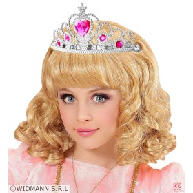 Sudraba TIARA ar  rozā dargakmeņiem 