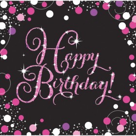 Happy Birthday   салфетки бумажные 33 х 33 см 20 шт