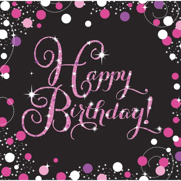 Happy Birthday   салфетки бумажные 33 х 33 см 20 шт