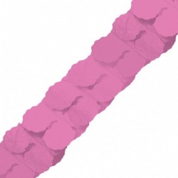 Бумажная гирлянда розовая, 17 см x 3.6 м