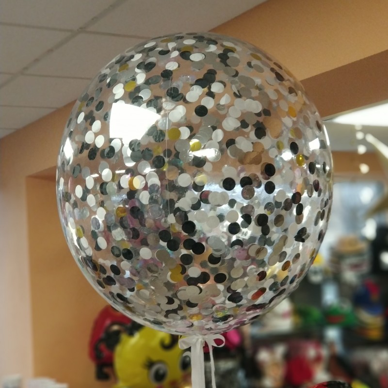 Apaļš caurspīdigs bezkrāsains balons Crystal Clearz©, Izmērs 56 cm, piepūšams ar hēliju vai gaisu