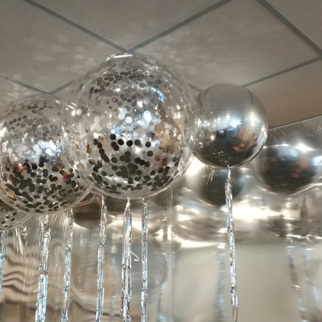 Apaļš caurspīdigs gaiši dzeltens hēlija balons Crystal Clearz©, Izmērs 56 cm, piepūšams ar hēliju vai gaisu