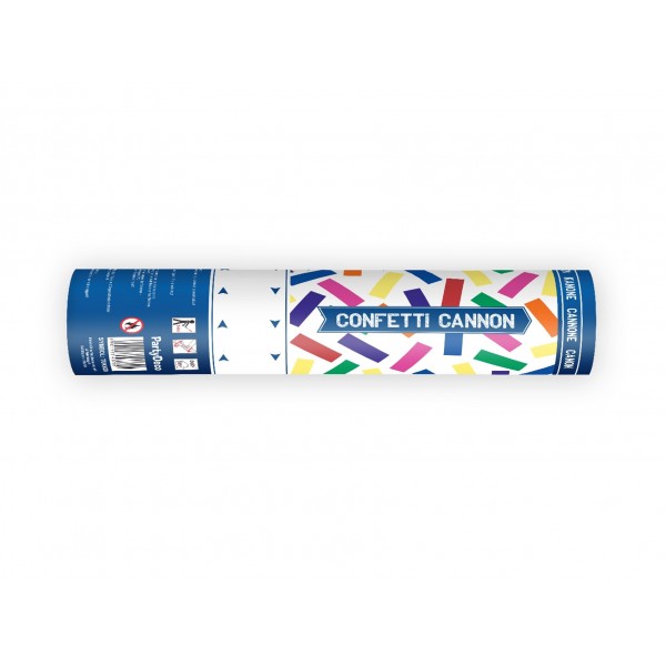 Konfeti plaukšķene, krāsains papīrs, 20cm 
