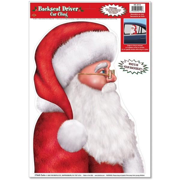 Santa Driver Car Cling