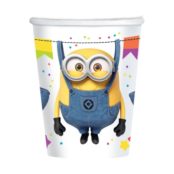 Papīra glāzes "Minjoni", 250 ml, 8 gab. 