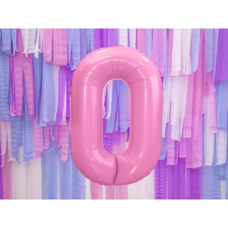 86 cm ciparu formas folija balons gaiši rozā krāsa
