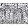 Folijas aizkari, eņģeļmati, lietutiņš, sudraba, 90 x 250 cm 