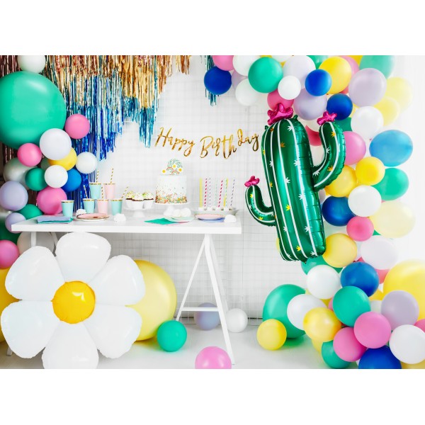 Гирлянда-буквы "Happy Bithday", золото, 16х62 см, ламинированная бумага.  