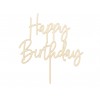 Топпер для торта "Happy Bithday", 15 x 16,5 см, натуральное дерево 