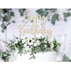 Топпер для торта "Happy Bithday", 15 x 16,5 см, натуральное дерево 