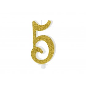 Свеча цифра “5”, 10 см. 