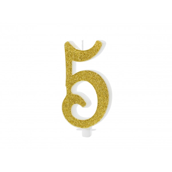 Свеча цифра “5”, 10 см. 