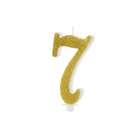 Svece cipars “7”, 10 cm 