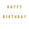 Свечи для торта "Happy Birthaday", буквы на палочках 2,5 см х 13 шт.