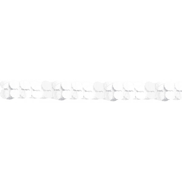 Бумажная гирлянда, белая, 17см x 3,60м  