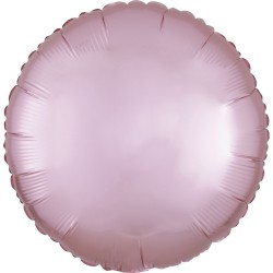 Folijas balons, maigi rozā, matēts,  apaļš, 43cm 