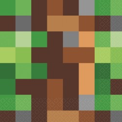 16 salvetes Minecraft/TNT Party! 33 x 33  cm