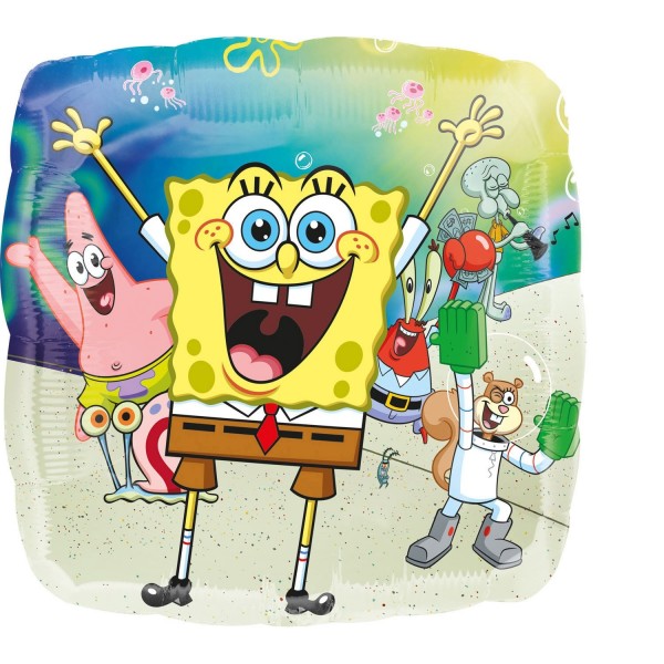 Standard "SpongeBob" Foil Balloon Packaged 43 cm