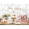 Гирлянда-буквы "Happy Bithday", розовое золото, 16х62 см, ламинированная бумага.  