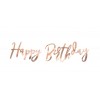 Гирлянда-буквы "Happy Bithday", розовое золото, 16х62 см, ламинированная бумага.  