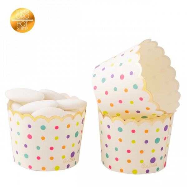 CUPS GOLD HOT STAMP HEARTS 5X4.5﻿