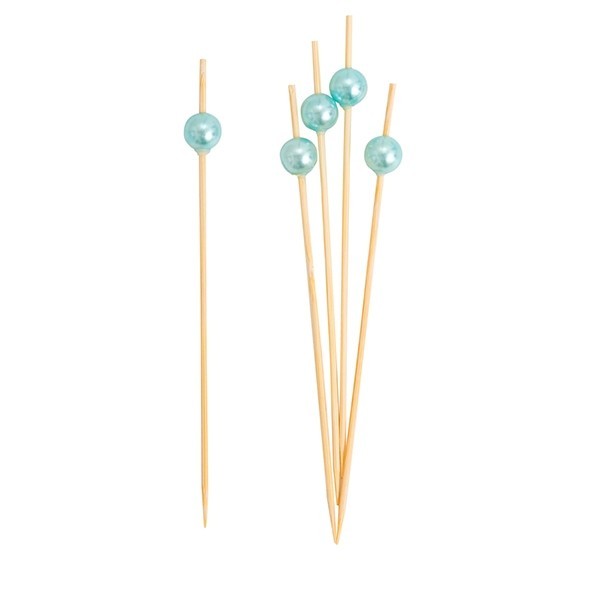 25 PARTY PICKS LIGHT BLUE   PEARL BALL   CM 12