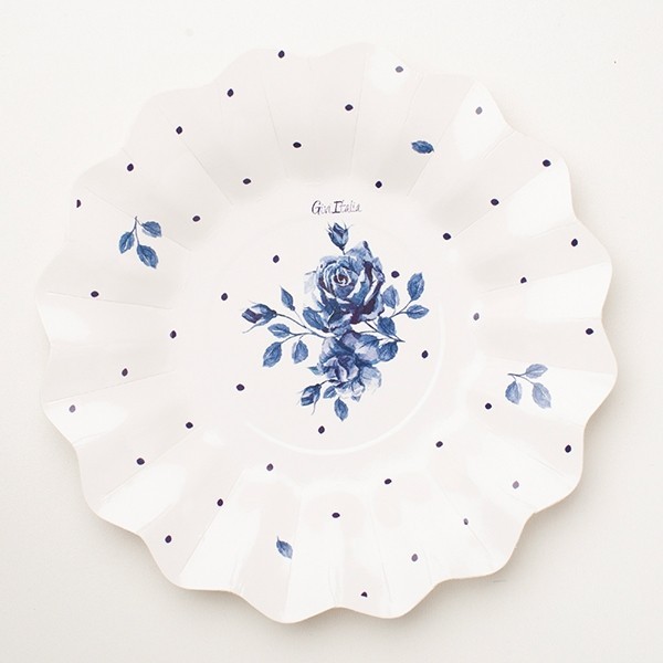 8   PLATES NEW SHAPE CM.21 ENGLISH ROSE