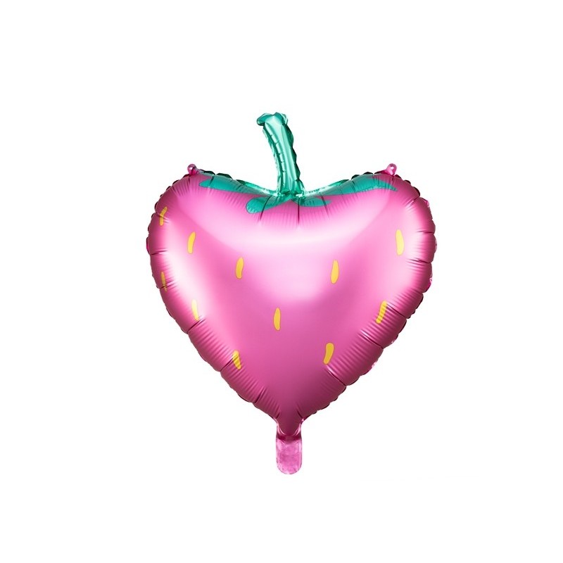 Folija balons - Zemenīte – 42x45cm, piepūšams ar hēliju vai gaisu 