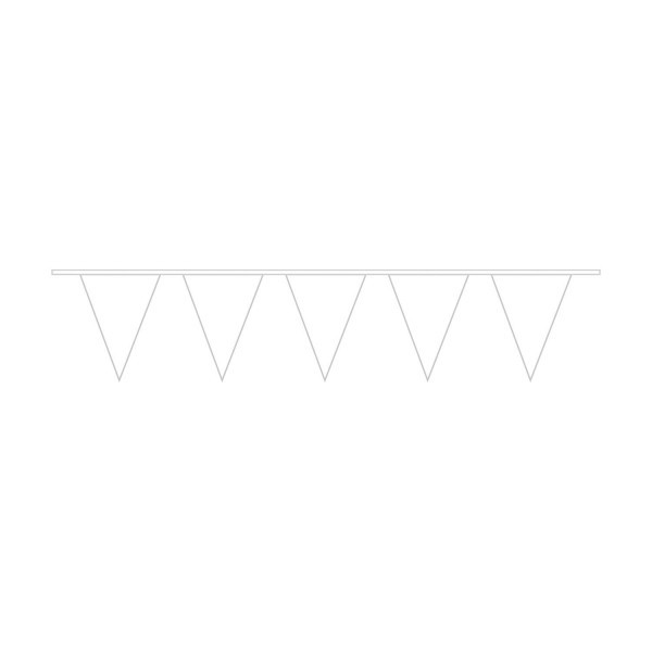 Pennant Banner Frosty White Plastic 1000 x 32 cm
