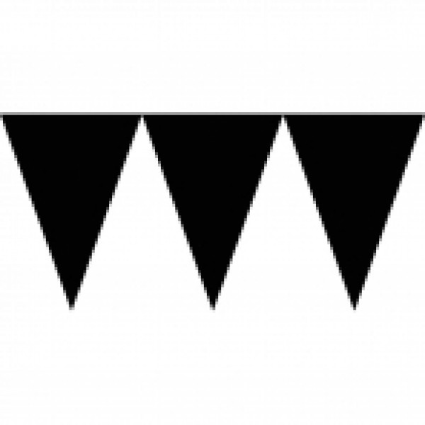 Pennant Banner Black Paper 457 x 17.7 cm