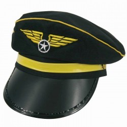Pilota cepure, melna 