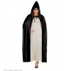 BLACK HOODED CAPE - 142 cm 