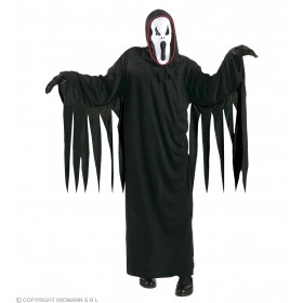 SCREAMING GHOST (robe, belt, hooded mask) (128 cm / 5-7 Years)
 