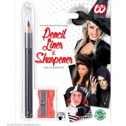 BLACK PENCIL LINER WITH SHARPENER
 