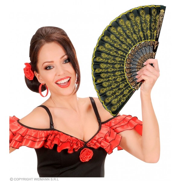 GOLD LACE FAN 