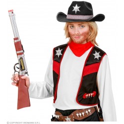 COWBOY - black (vest) (128 cm / 5-7 Years)
 