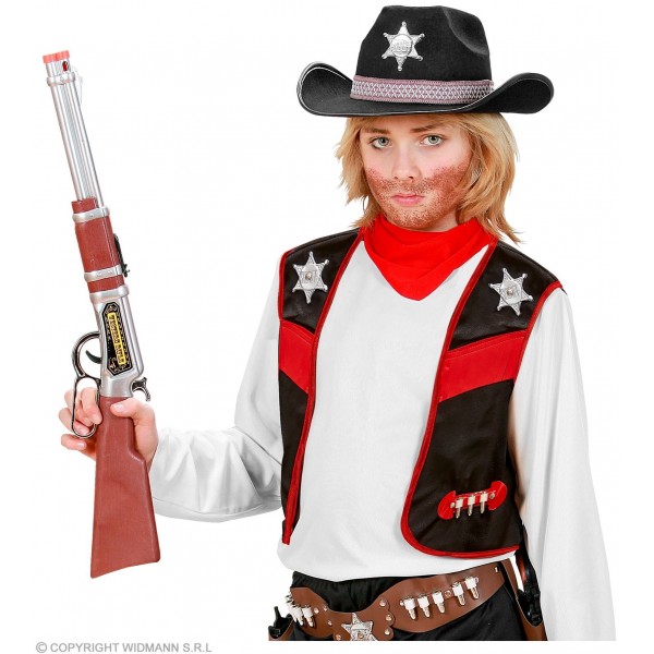 COWBOY - black (vest) (128 cm / 5-7 Years)
 