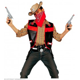 COWBOY - black (vest) (128 cm / 5-7 Years)
 