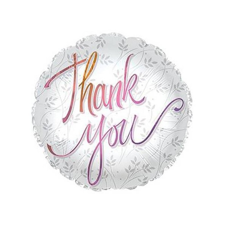Folija balons “Thank You”, rokraksta fonts”, 48 cm, S40
