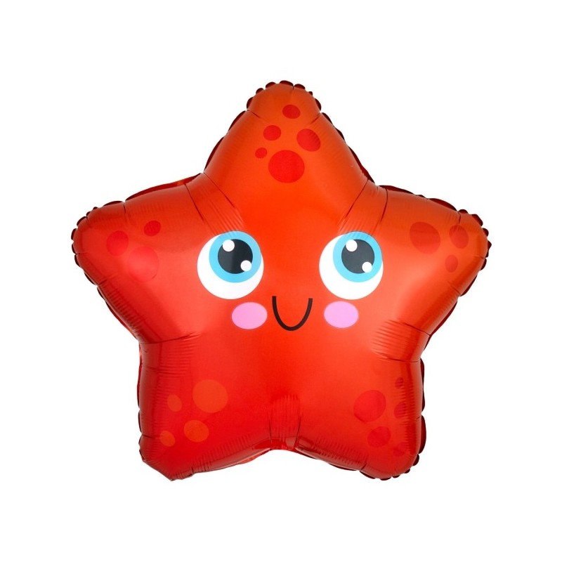 Шар «Морская звезда» фольгированный, маленькая фигука, 43х40 см, S50