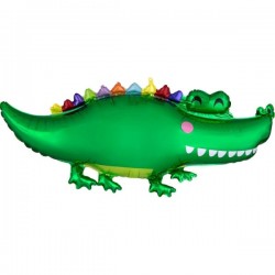 Folija balons “Laimīgs aligators”, 106 cm x 48 cm, liela fugūra P35