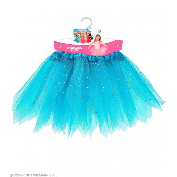TUTU svārki. 30 cm, azūra, ar vizuļiem 