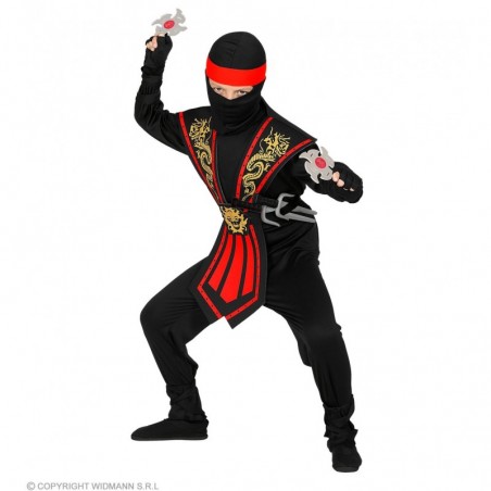 “KOMBAT NINJA AR IEROČIEM” – puišu kostīms (kombinezons, priekšauts, josta, roku un kāju saites, galvas maska un  lakats, cimdi)